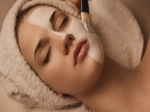 Tratamiento facial con máscara hidratante